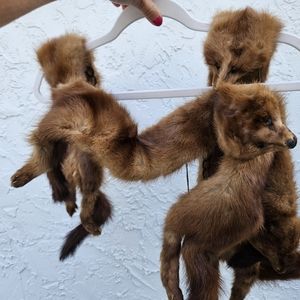 Vintage 1940s mink stole 4 pelts